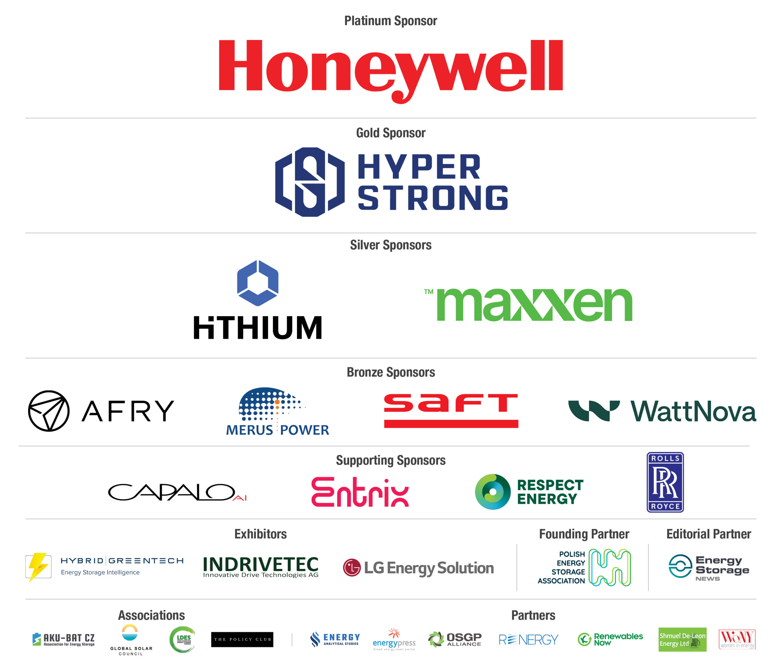 ESSCEE 2025 Tier Energy Storage Summit Central Eastern Europe 2025 Sponsors Tier