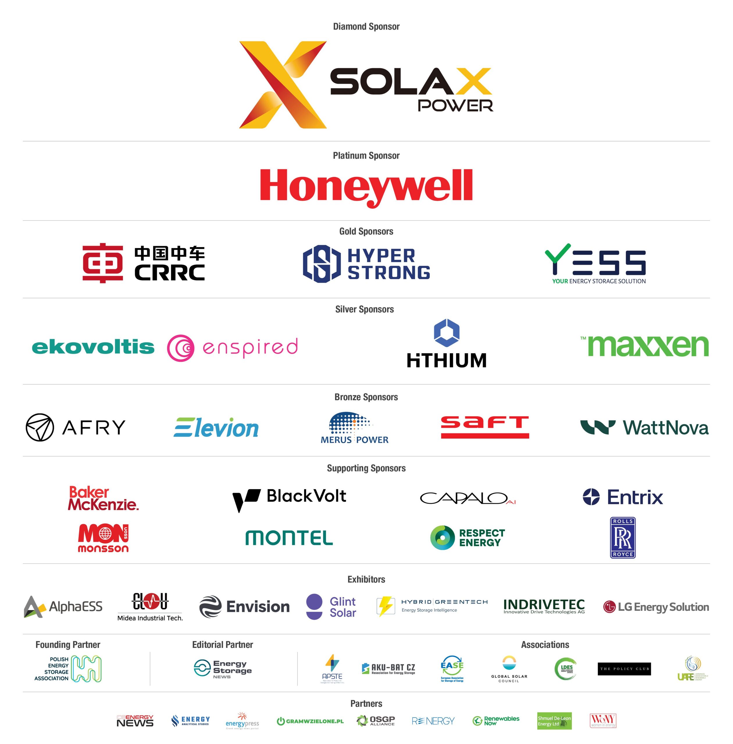 Energy Storage Summit Central Eastern Europe 2025 Sponsors Tier